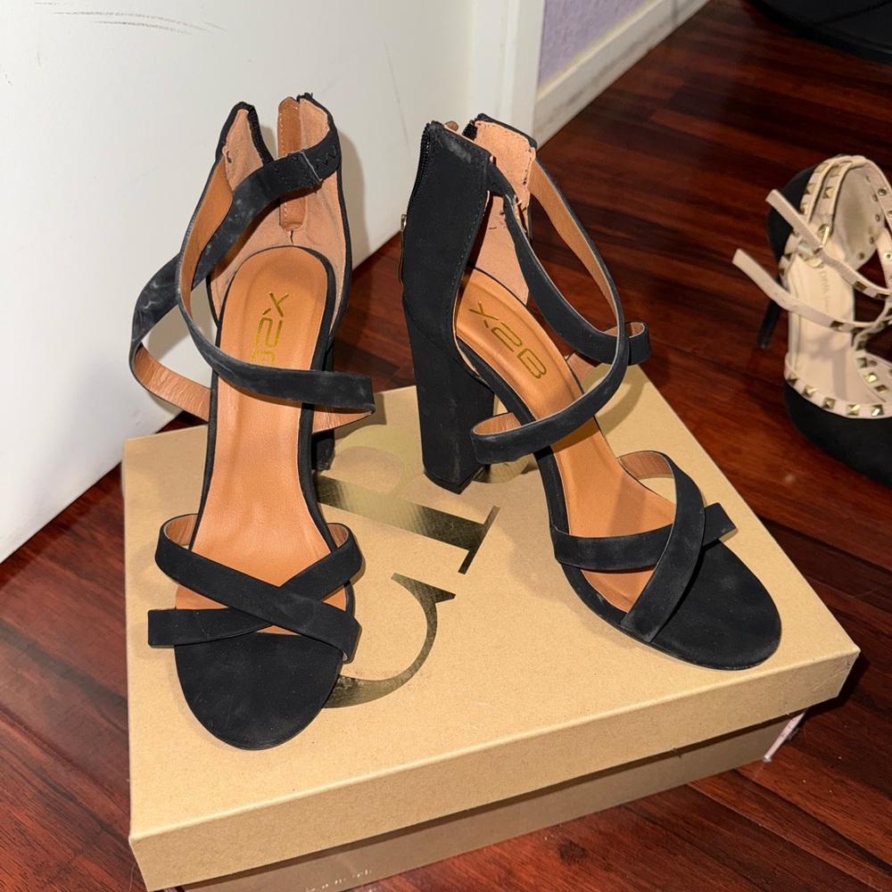 Black Strappy Heels